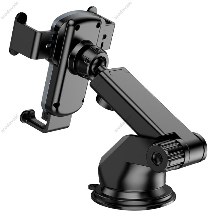 Автомобільний тримач Hoco CA104 vertical and horizontal telescopic gravity vehicle holder Black