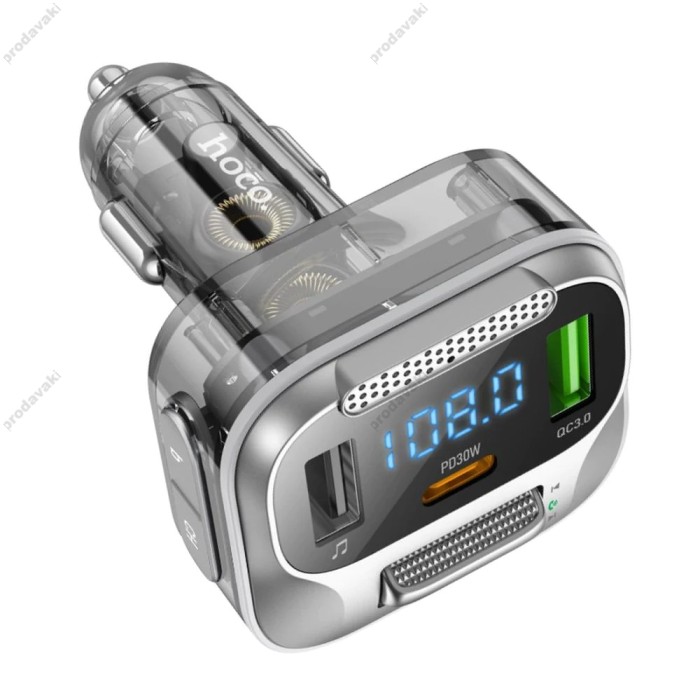 FM - трансмітер Hoco E75 Bravery PD30W+QC3.0 Black