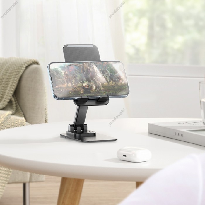 Настільний тримач Hoco PH50 Ivey folding rotatable desktop holder black