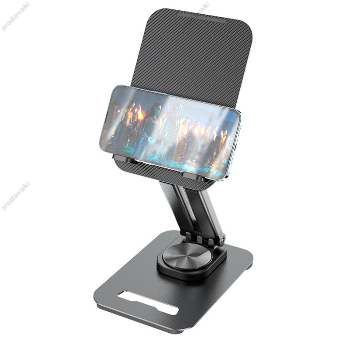 Настільна підставка Hoco PH48 Fun dual axis 360 rotating tablet desktop holder Black
