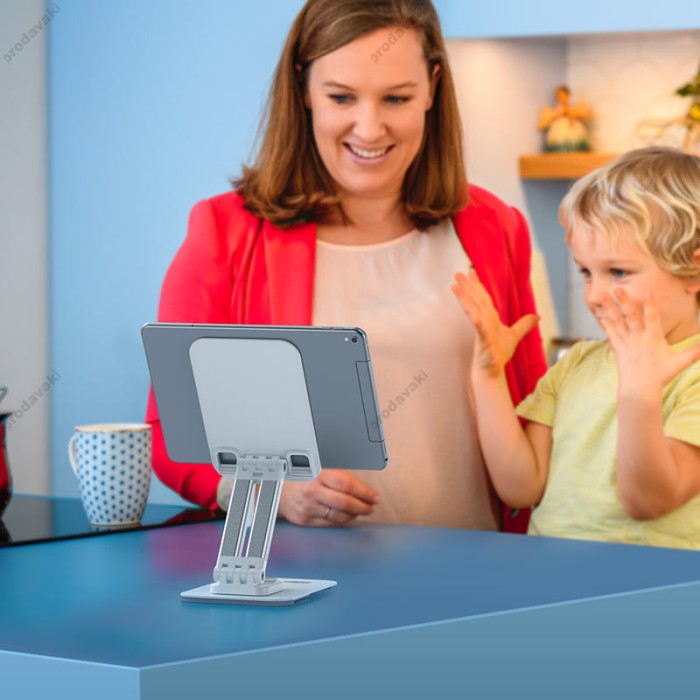 Настільна підставка Hoco PH48 Fun dual axis 360 rotating tablet desktop holder White