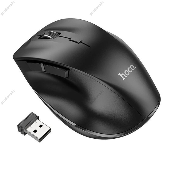 Комп'ютерна Миша HOCO GM24 Mystic 6-button 2-mode wireless mouse Black