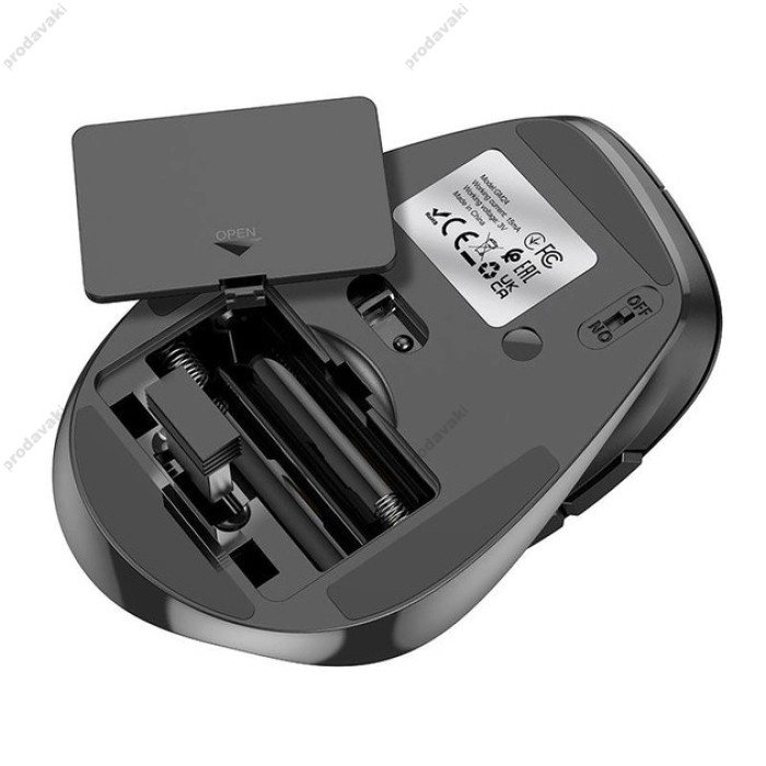 Комп'ютерна Миша HOCO GM24 Mystic 6-button 2-mode wireless mouse Black