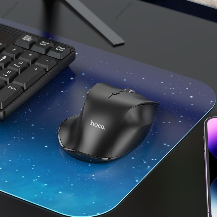 Комп'ютерна Миша HOCO GM24 Mystic 6-button 2-mode wireless mouse Black