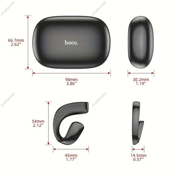 Бездротові Bluetooth навушники  HOCO EQ4 Graceful true wireless headset BT 5.3 Black