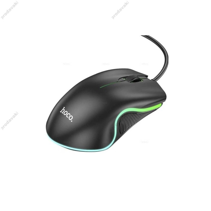 Комп'ютерна Миша HOCO GM19 Enjoy gaming luminous wired mouse Black