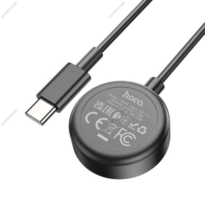 Зарядний пристрій для Samsung Watch HOCO CW48 SAM smart watch wireless charger Black
