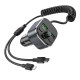 FM - трансмітер HOCO E74 Energy 2in1 QC3.0 BT5.0 Gray