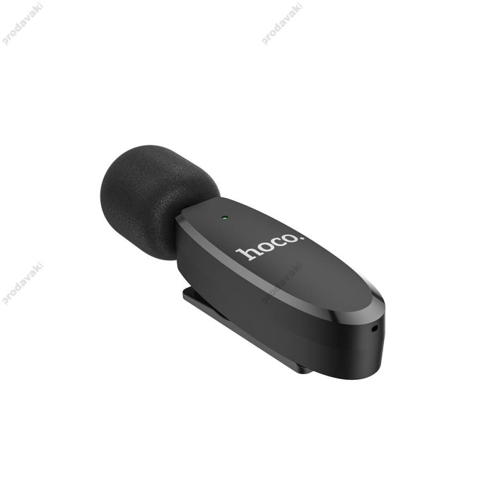 Бездротовий мікрофон Hoco L15 iPhone Lightning Wireless Digital Microphone Crystal lavalier Black