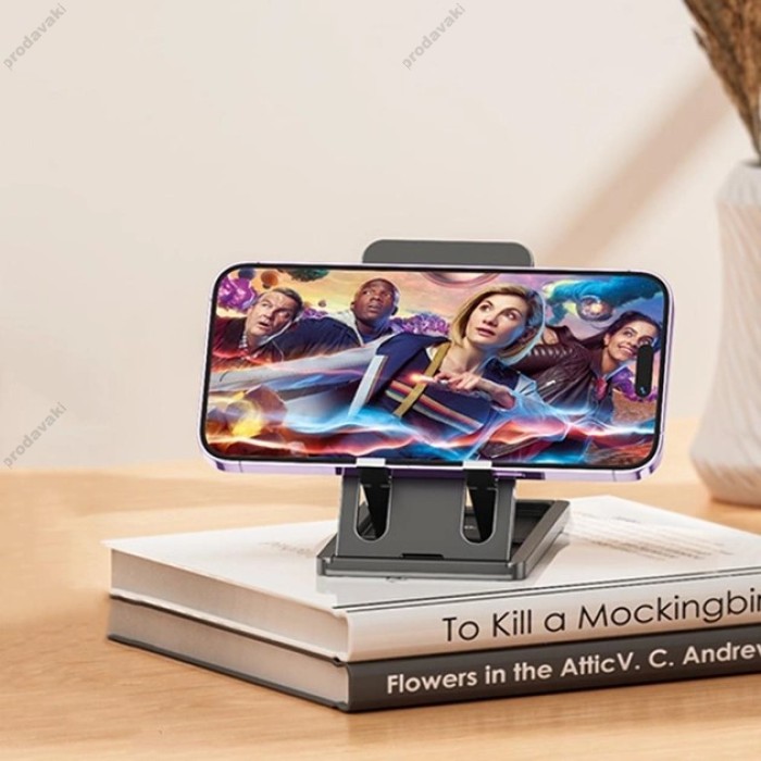 Настільна підставка Hoco HD5 Freedom metal folding desktop stand Black