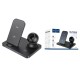 Бездротовий зарядний пристрій HOCO CW33 Ultra-Charge 3-in-1 vertical ws fast charge 15W / 7.5W / 3W Black