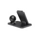 Бездротовий зарядний пристрій HOCO CW33 Ultra-Charge 3-in-1 vertical ws fast charge 15W / 7.5W / 3W Black