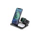 Бездротовий зарядний пристрій HOCO CW33 Ultra-Charge 3-in-1 vertical ws fast charge 15W / 7.5W / 3W Black