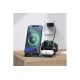 Бездротовий зарядний пристрій HOCO CW33 Ultra-Charge 3-in-1 vertical ws fast charge 15W / 7.5W / 3W Black