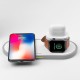 Бездротовий зарядний пристрій HOCO CW21 Wisdom 3-in-1 for iPhone / iWatch / AirPods 2A White