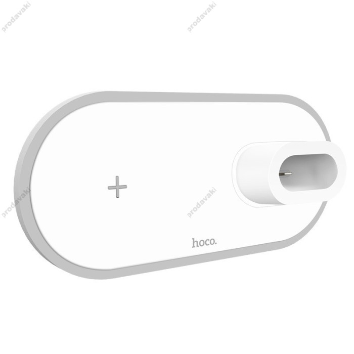 Бездротовий зарядний пристрій HOCO CW21 Wisdom 3-in-1 for iPhone / iWatch / AirPods 2A White