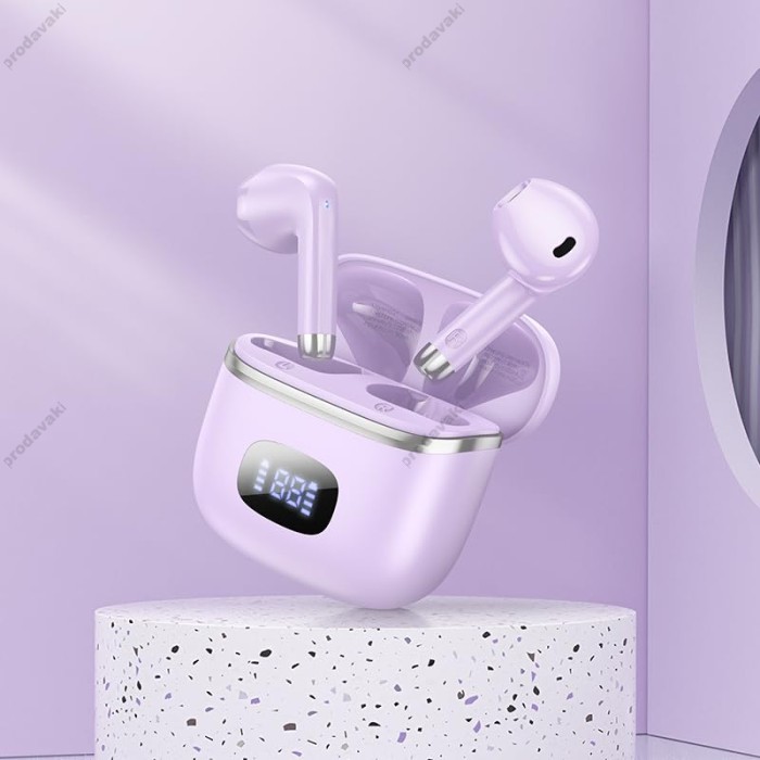 Бездротові Bluetooth навушники HOCO EQ1 Music guide true wireless headset BT 5.3 Purple