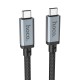 Кабель HOCO US05 USB4 HD high speed data cable Type-C to Type-C 100W 5A 2m Black