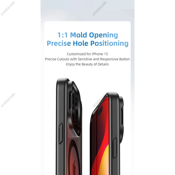 Чохол Rock Guard Foldable Series TPU Case with Magsafe iPhone 15 Plus Titanium Black