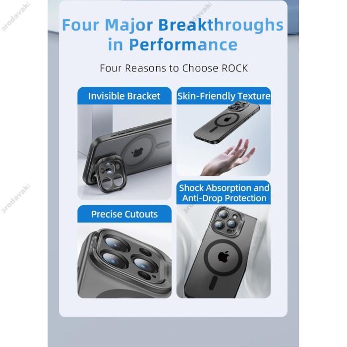 Чохол Rock Guard Foldable Series TPU Case with Magsafe iPhone 15 Plus Titanium Black