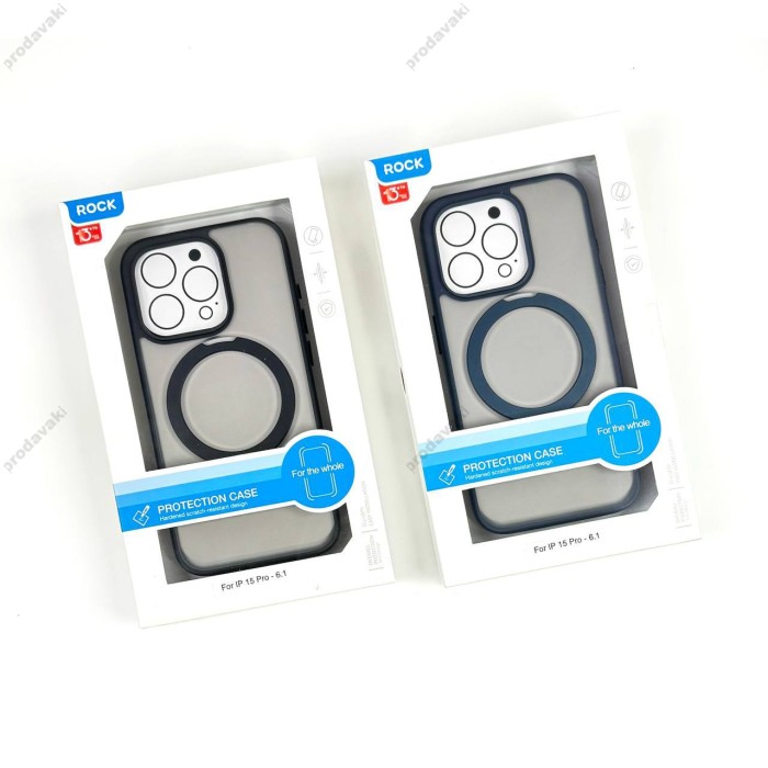 Чохол ROCK Guard with Magnetic (Foldable Magnetic Ring) for iPhone 15 Titanium Blue
