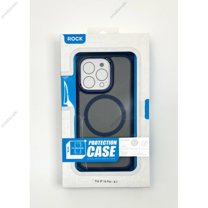 Чохол ROCK Metal-Lens Shield with Magnetic for iPhone 15 Pro Max Titanium Blue