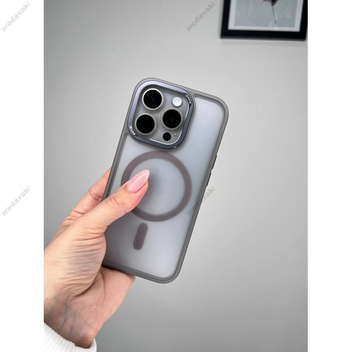 Чохол ROCK Metal-Lens Shield with Magnetic for iPhone 15 Pro Max Titanium Blue