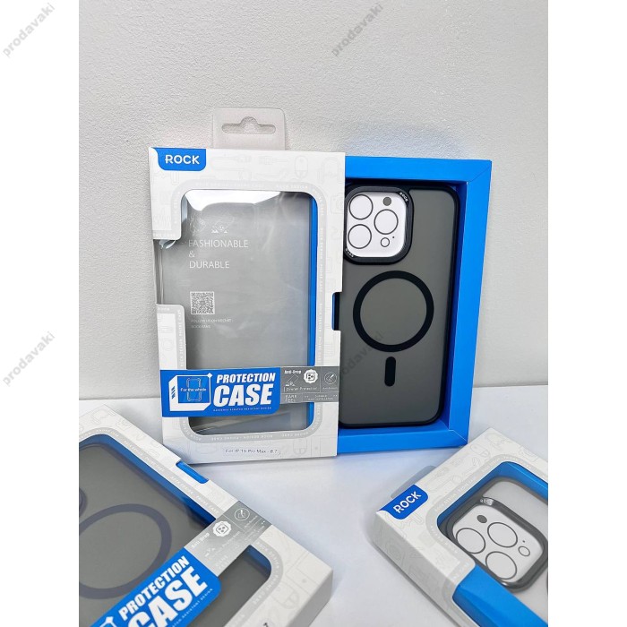 Чохол ROCK Metal-Lens Shield with Magnetic for iPhone 15 Pro Max Titanium Blue