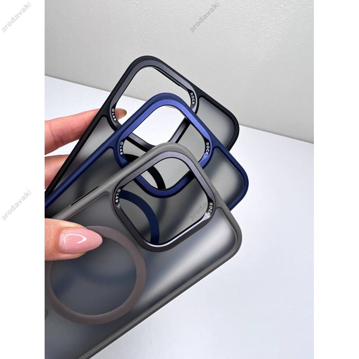 Чохол ROCK Metal-Lens Shield with Magnetic for iPhone 15 Pro Max Titanium Blue