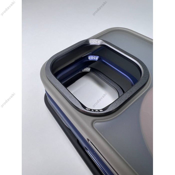 Чохол ROCK Metal-Lens Shield with Magnetic for iPhone 15 Pro Max Titanium Blue