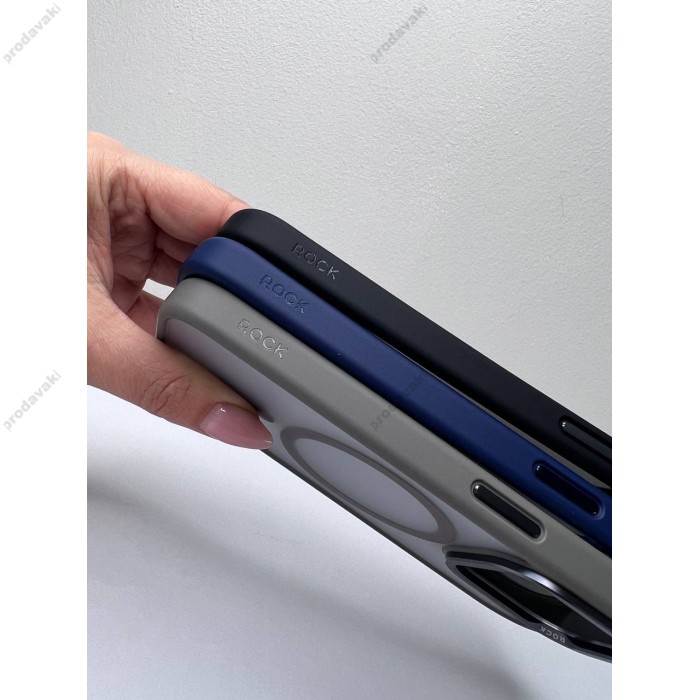 Чохол ROCK Metal-Lens Shield with Magnetic for iPhone 15 Pro Max Titanium Blue