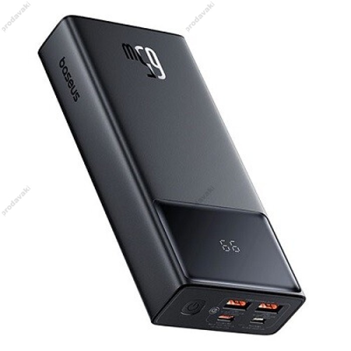 Повербанк портативний акумулятор Power bank Baseus Star-Lord Digital Display 65W 20000 mAh Cluster Black P10022906113-00