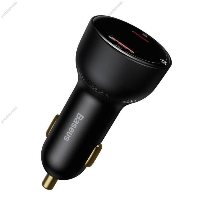 Автомобільний зарядний пристрій Baseus Superme Digital Display PPS (Type-C Cable) 100W Black TZCCZX-01