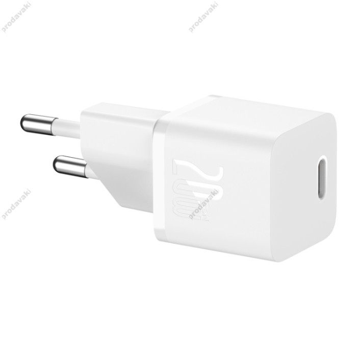 Мережевий зарядний пристрій Baseus GaN5 Fast Charger (mini) 20W White CCGN050102