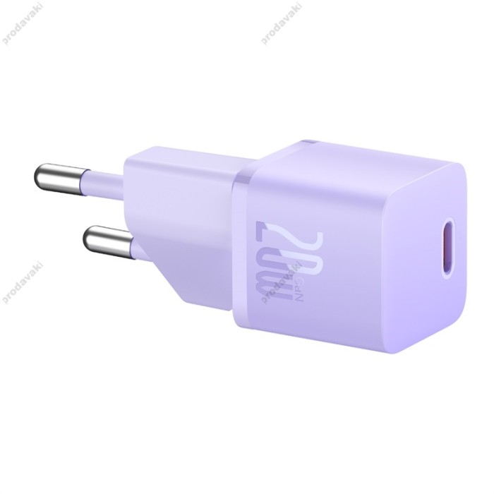 Мережевий зарядний пристрій Baseus GaN5 Fast Charger (mini) 20W Purple CCGN050105
