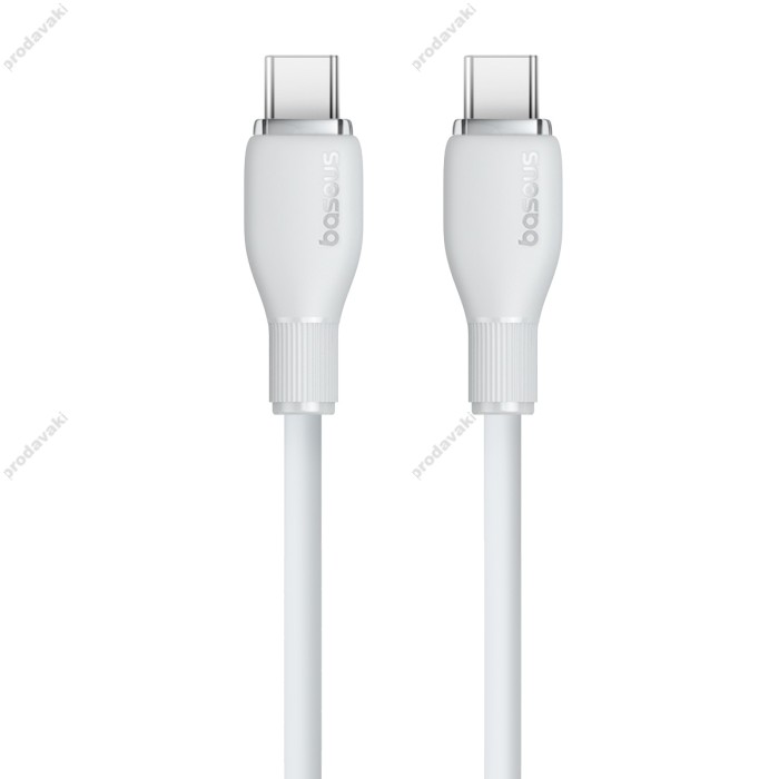 Кабель Baseus Pudding Series Fast Charging Cable Type-C to Type-C 100W 5A 2m White P10355702221-01