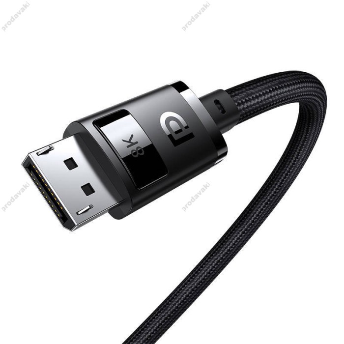 Кабель Baseus High Definition Series Adapter Cable DP to DP 8K 2m Black B00633706111-02