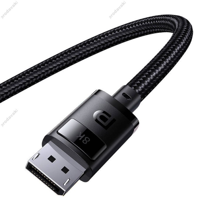 Кабель Baseus High Definition Series Adapter Cable DP to DP 8K 2m Black B00633706111-02