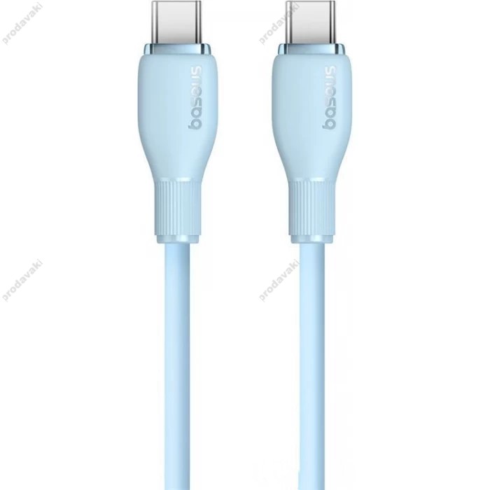 Кабель Baseus Pudding Series Fast Charging Cable Type-C to Type-C 100W 5A 1.2m Blue P10355702311-00