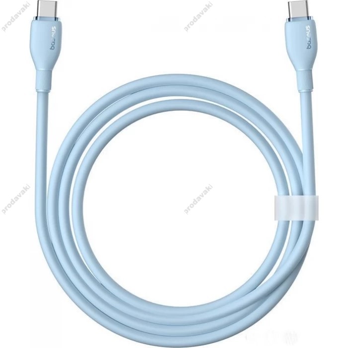 Кабель Baseus Pudding Series Fast Charging Cable Type-C to Type-C 100W 5A 1.2m Blue P10355702311-00