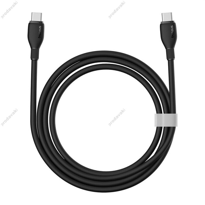 Кабель Baseus Pudding Series Fast Charging Cable Type-C to Type-C 100W 5A 2m Black P10355702111-01