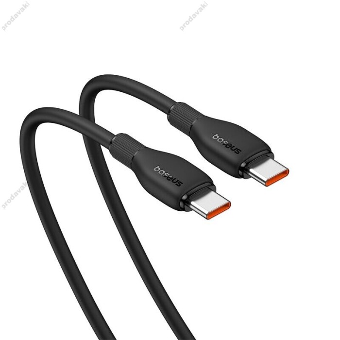 Кабель Baseus Pudding Series Fast Charging Cable Type-C to Type-C 100W 5A 2m Black P10355702111-01