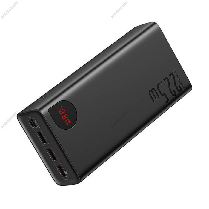 Повербанк портативний акумулятор Power bank Baseus Adaman Metal Digital Display 22.5W 40000 mAh Black (PPAD020101)