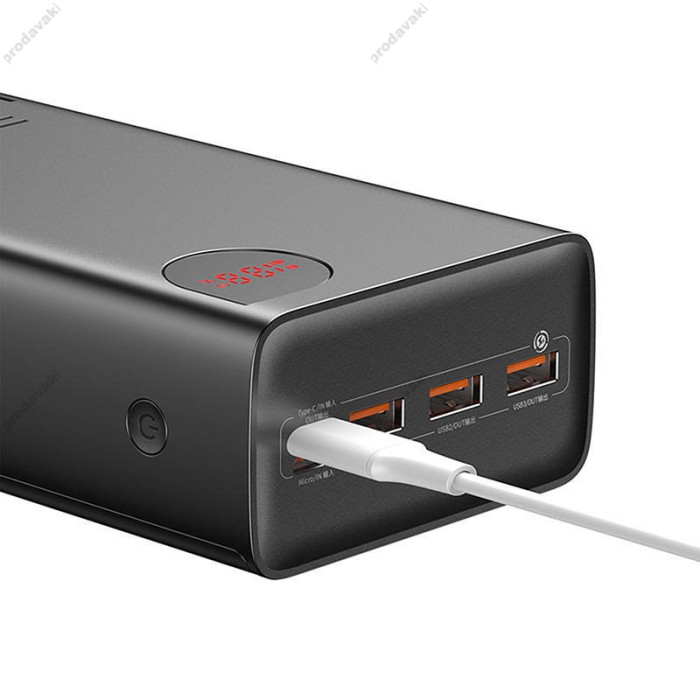 Повербанк портативний акумулятор Power bank Baseus Adaman Metal Digital Display 22.5W 40000 mAh Black (PPAD020101)