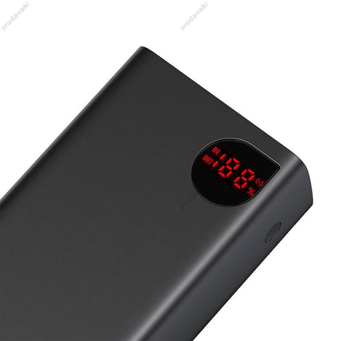 Повербанк портативний акумулятор Power bank Baseus Adaman Metal Digital Display 22.5W 40000 mAh Black (PPAD020101)