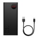 Повербанк портативний акумулятор Power bank Baseus Adaman Metal Digital Display 22.5W 40000 mAh Black (PPAD020101)
