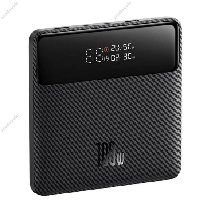 Повербанк портативний акумулятор Power bank Baseus Blade Power Digital Display HDEdition 100W 20000 mAh Black PPBL000301