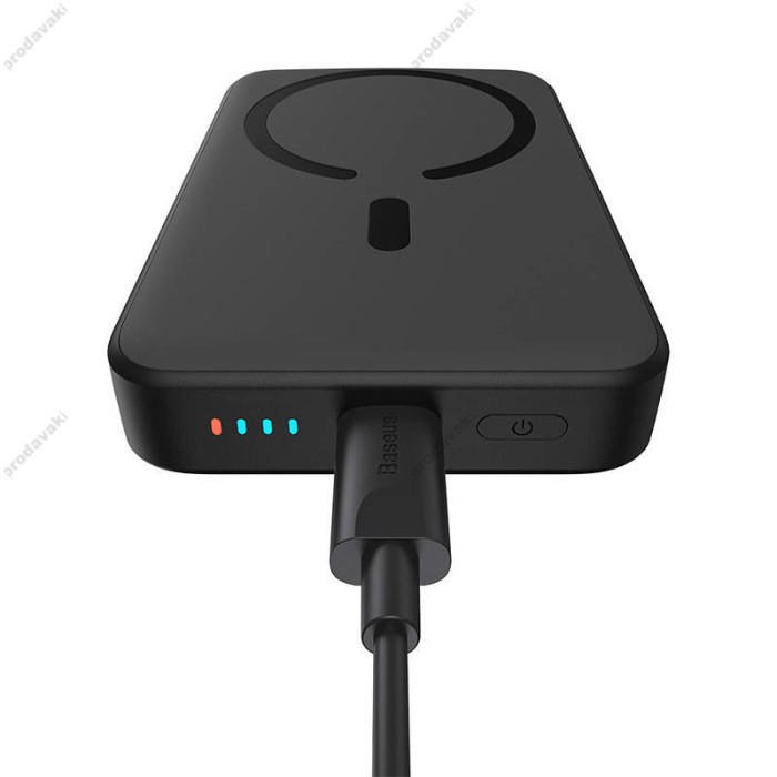 Повербанк портативний акумулятор Power bank Baseus Magnetic Mini MagSafe магнітний 20W 10000 mAh Black PPCX070001