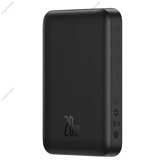 Повербанк портативний акумулятор Power bank Baseus Magnetic Mini MagSafe магнітний 20W 10000 mAh Black PPCX070001