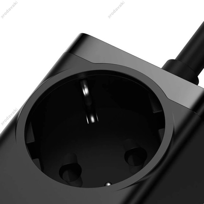 Мережевий зарядний пристрій Baseus GaN3 Pro Desktop Powerstrip AC+2U+2C 100W (Cable Type-C to Type-C 100W) Black PSZM000401